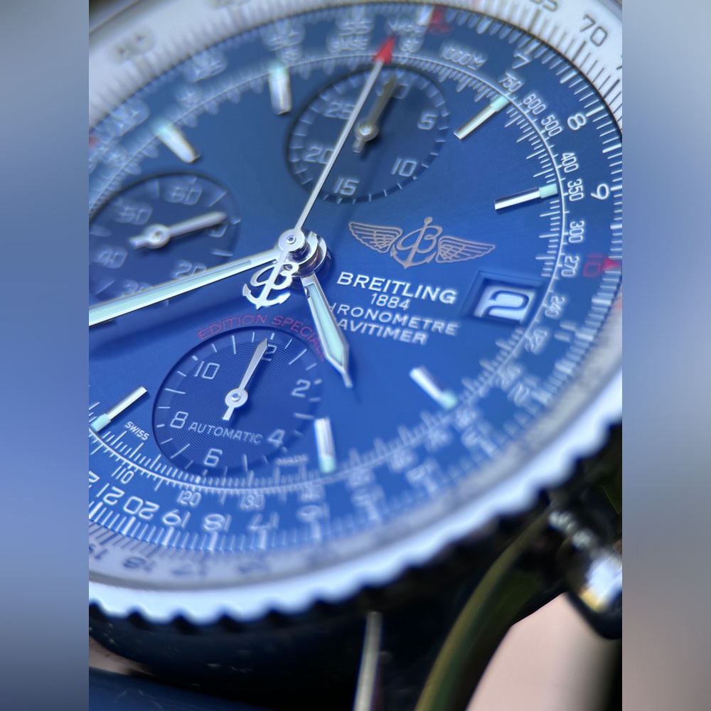 Breitling Navitimer Heritage Limited Edition "Winged-B" Blue Chronograph A13324